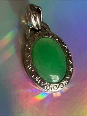 Jadeite Stone Pendant Vintage
